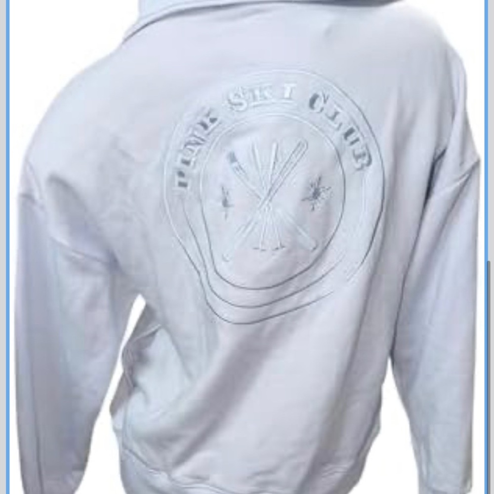 PINK Victoria's Secret White Graphic Crewneck Pullover - Picture 4 of 8